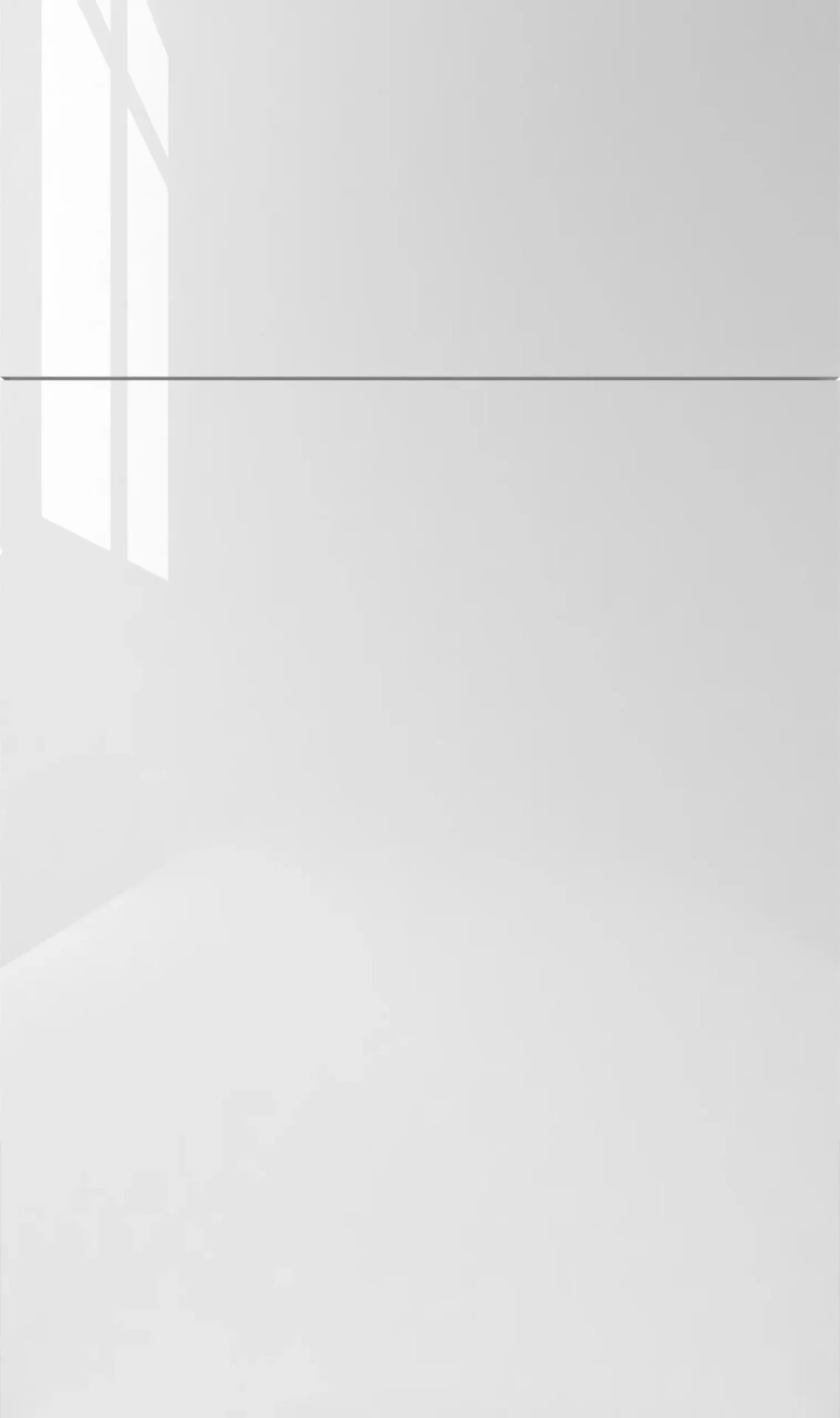 Gloss white slab kitchen cabinet door sample
